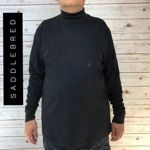 Saddlebred Flex Carbon Stretch Mock-Neck Black Top